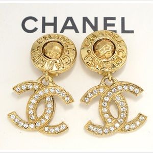 Chanel Vintage dangle clip on earrings